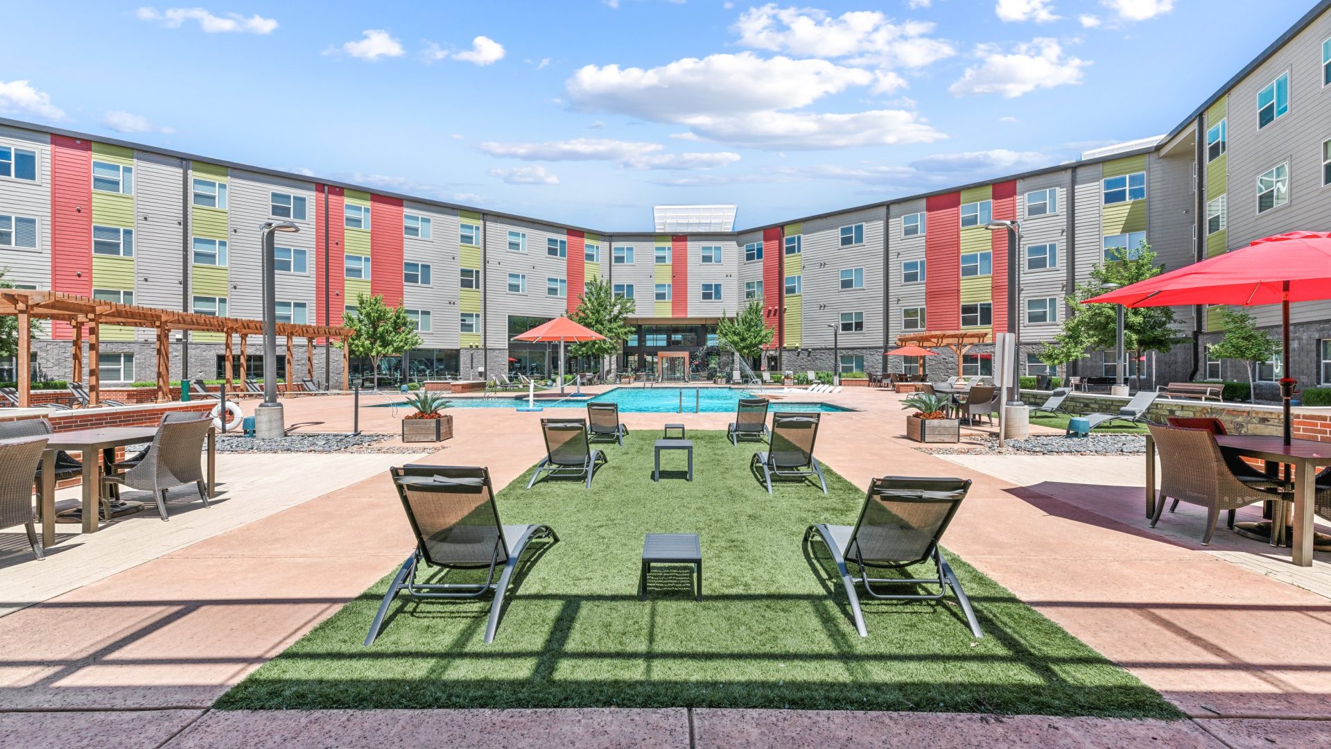 the pool area at The Terra at University North Park