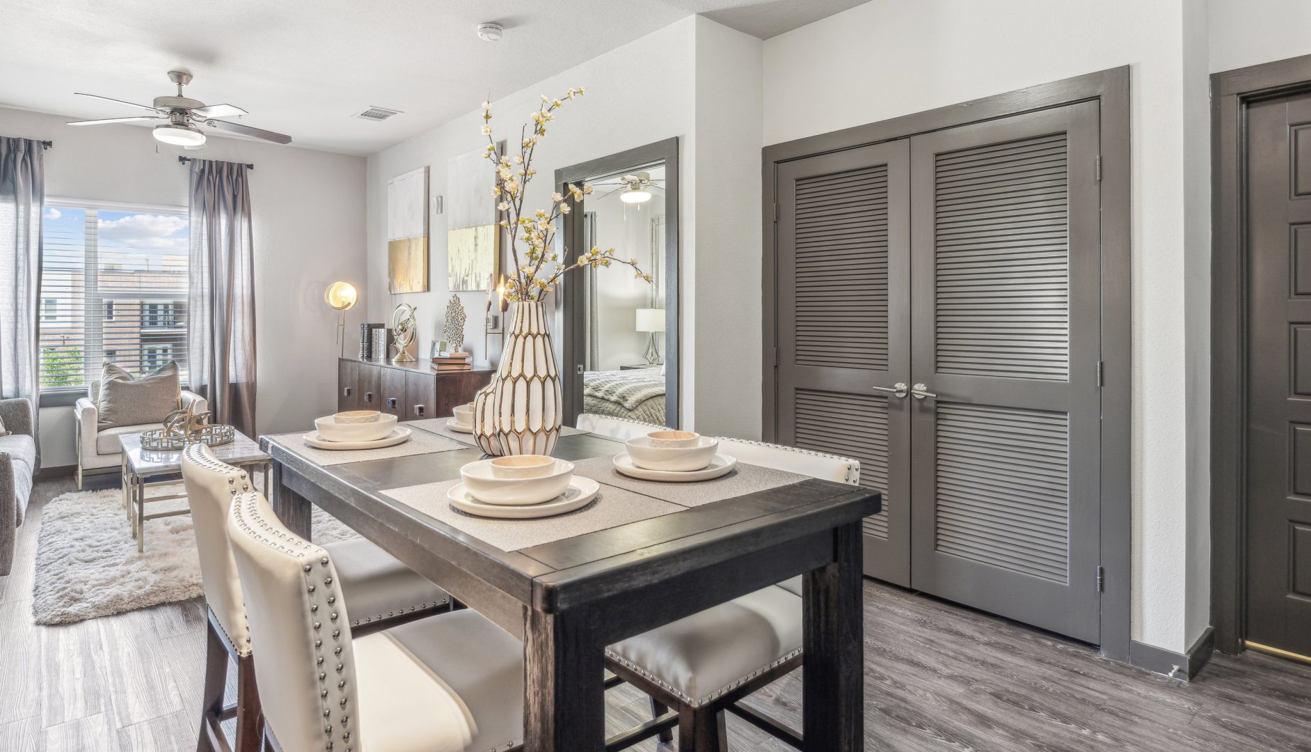 the dining room and kitchen area at The Terra at University North Park